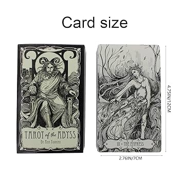 NUSHAO Tarot Cards, Tarot of the Abyss, Monochrome Pen and